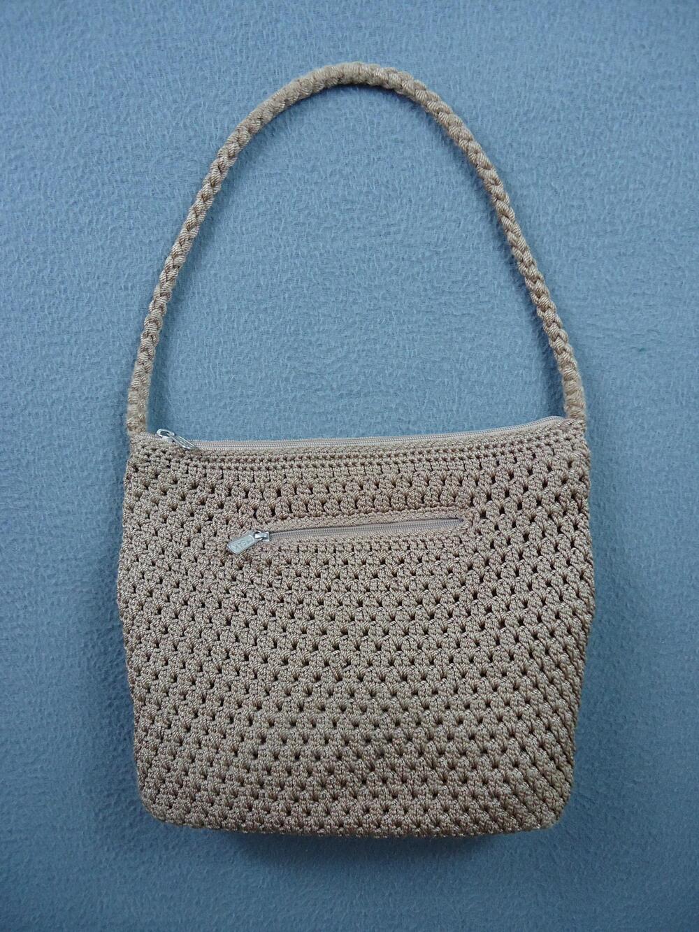 The Sak Shoulder Bag Womens Medium Crochet Pattern Boho Purse Zippered